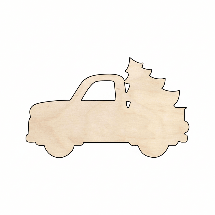 Wood Christmas Tree – Baltic Birch Plywood Laser Cut Wood Craft Shapes Blank Door Hanger Wooden Cutout Cut Outs - Unfinished - NameSigns.com