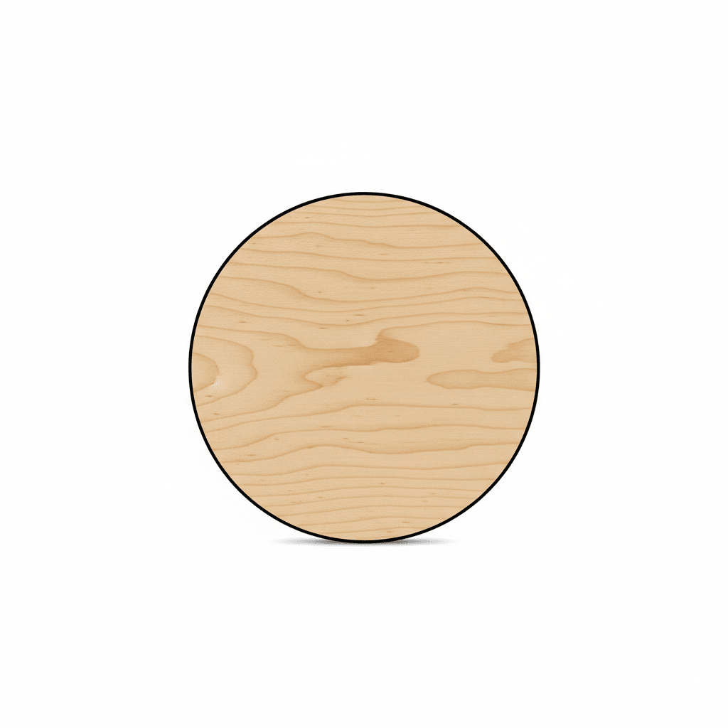 Wood Circle Cutout – 2 Inch Birch Plywood Circles | Rustic Edge Wooden Discs - NameSigns.com