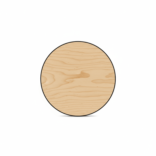 Wood Circle Cutout – 2 Inch Birch Plywood Circles | Rustic Edge Wooden Discs - NameSigns.com