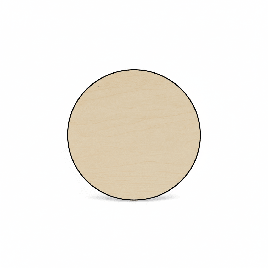Wood Circle Cutout - 2 Inch Wood Tokens | Birch Plywood Discs Smooth Finish - NameSigns.com