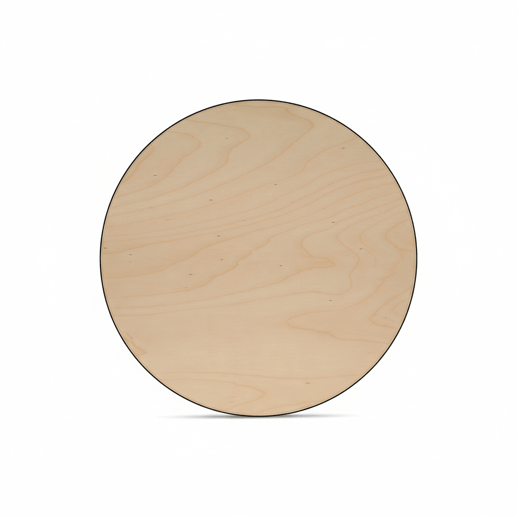 Wood Circle Cutout - 3 Inch Birch Wood Tokens | Unfinished Wooden Discs 1/16" Thick - NameSigns.com