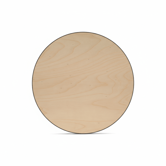Wood Circle Cutout - 3 Inch Birch Wood Tokens | Unfinished Wooden Discs 1/16" Thick - NameSigns.com