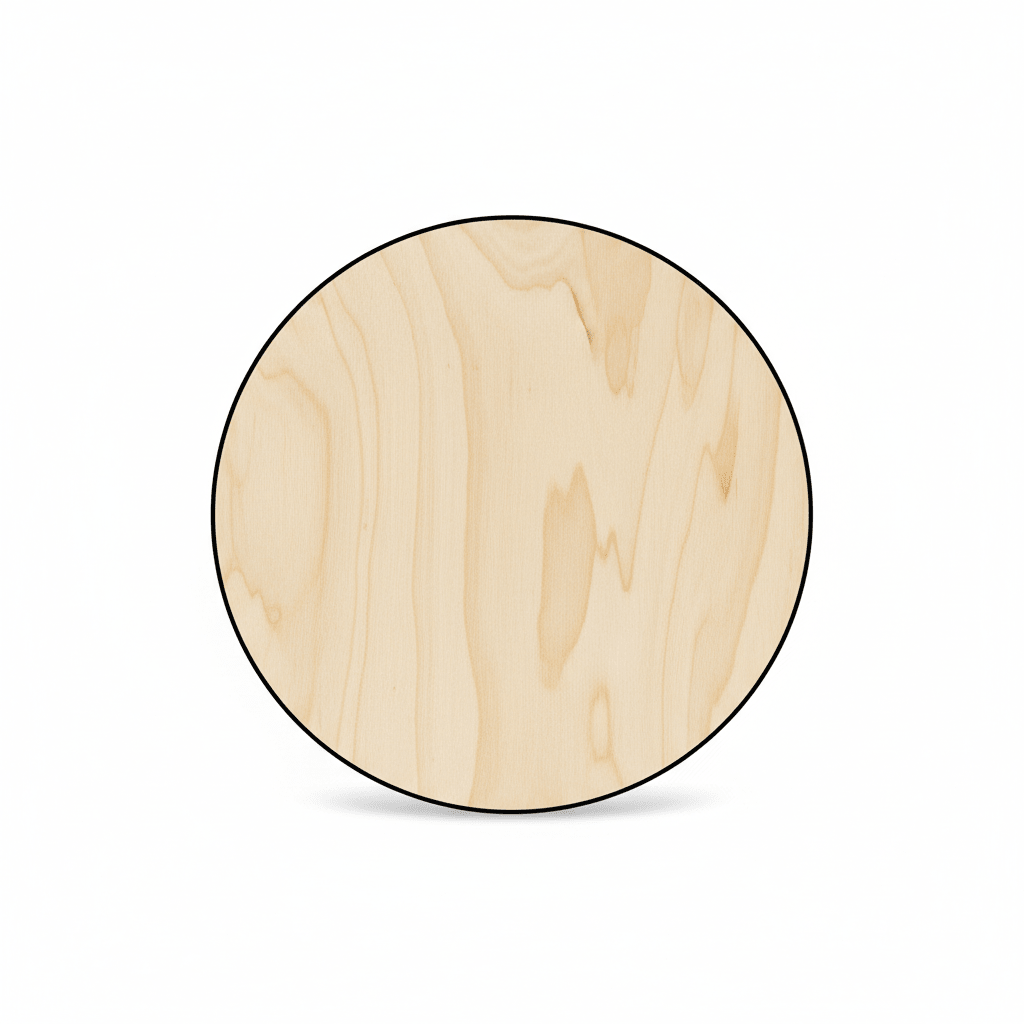 Wood Circle Cutout 3" x 1/8" – Birch Plywood Discs with Rustic Edges for Crafts - NameSigns.com