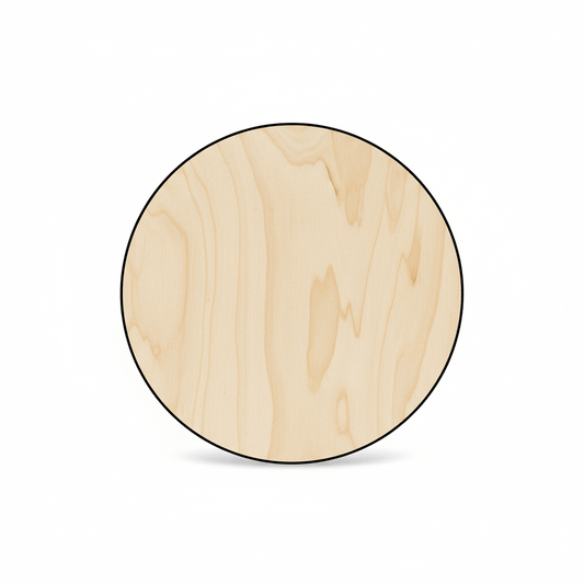 Wood Circle Cutout 3" x 1/8" – Birch Plywood Discs with Rustic Edges for Crafts - NameSigns.com