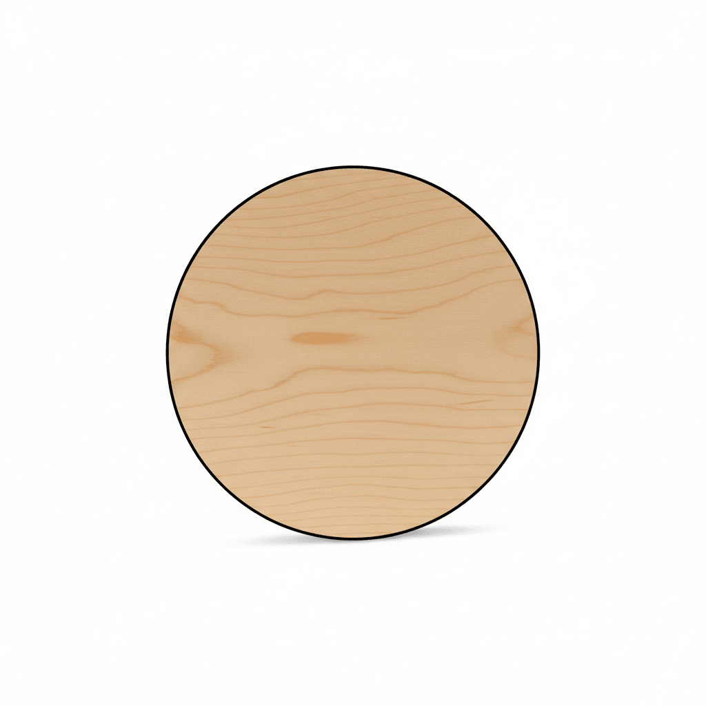 Wood Circle Cutout - 4 - 1/2 Inch Birch Wood Rounds | Smooth Dark Edged Craft Circles - NameSigns.com