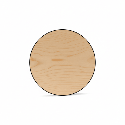 Wood Circle Cutout - 4 - 1/2 Inch Birch Wood Rounds | Smooth Dark Edged Craft Circles - NameSigns.com