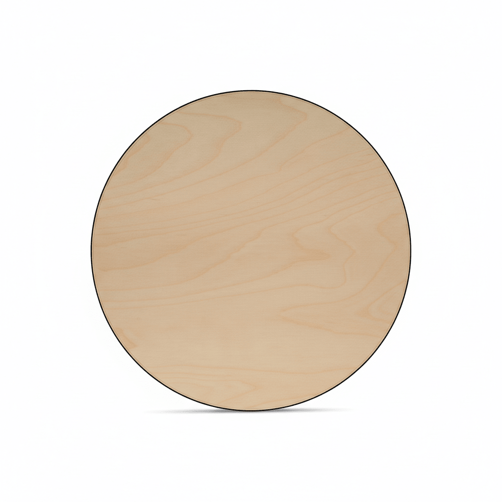 Wood Circle Cutout - 4 - 1/2" Thin Birch Wood Discs | Smooth Sanded Craft Circles - NameSigns.com