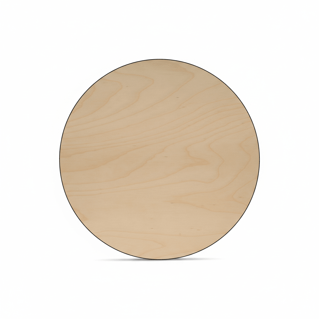 Wood Circle Cutout - 4 Inch Thin Birch Wood Discs | Lightweight Craft Circles - NameSigns.com