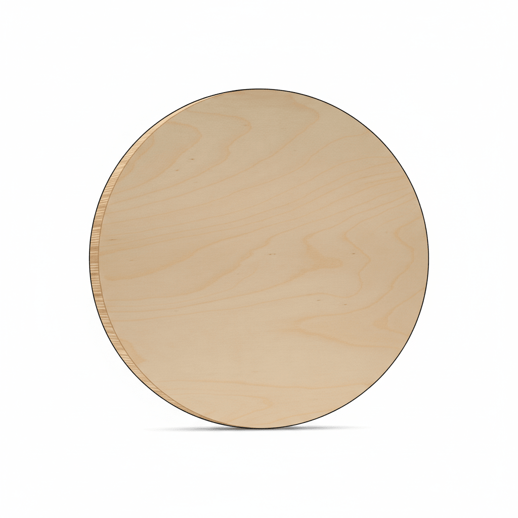 Wood Circle Cutout - 5 Inch Thin Wooden Round Base | Smooth Sanded Baltic Birch Plywood - NameSigns.com