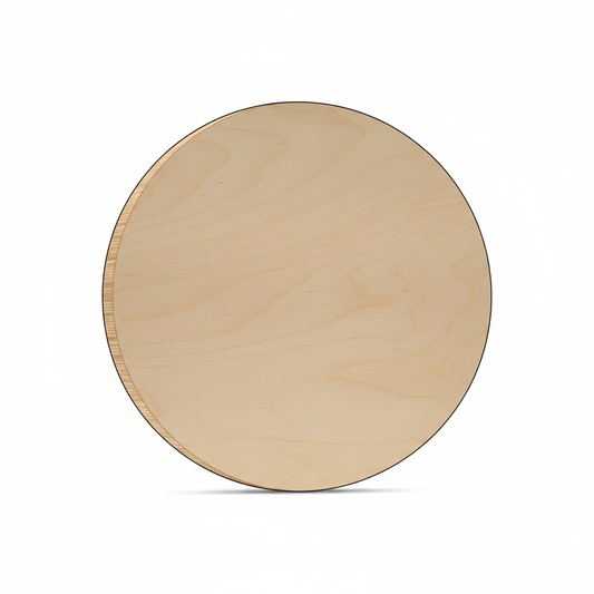 Wood Circle Cutout - 5 Inch Thin Wooden Round Base | Smooth Sanded Baltic Birch Plywood - NameSigns.com