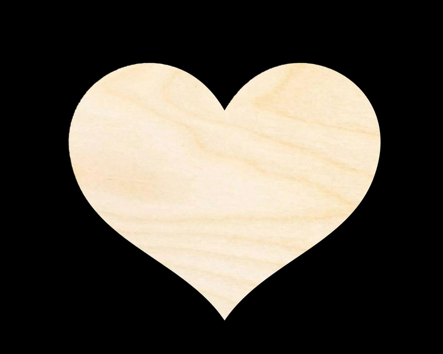 Wood Classic Heart Valentines Day Weddings Craft Cutout - NameSigns.com