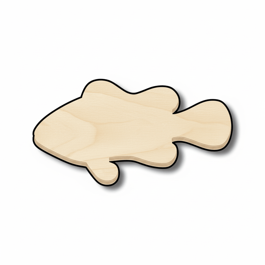 Wood Clownfish - Baltic Birch Plywood | Eco Friendly Craft Shapes Blank Door Hanger Wooden Cutout Cut Outs - Unfinished - NameSigns.com