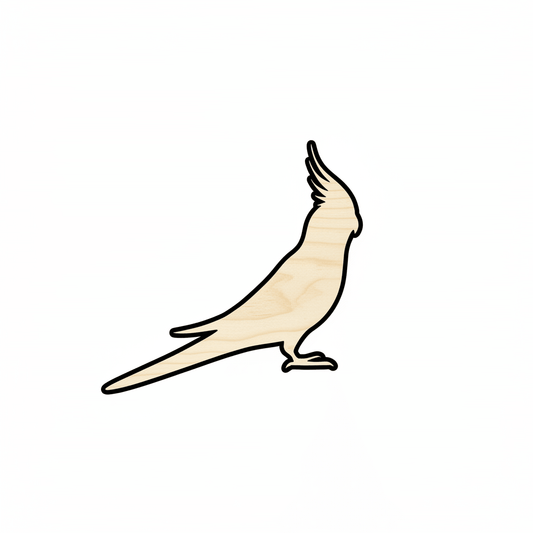 Wood Cockatiel – DIY Wooden Animal Craft Project Supplies 46" Blank Door Hanger Wooden Cutout Cut Outs - Unfinished - NameSigns.com