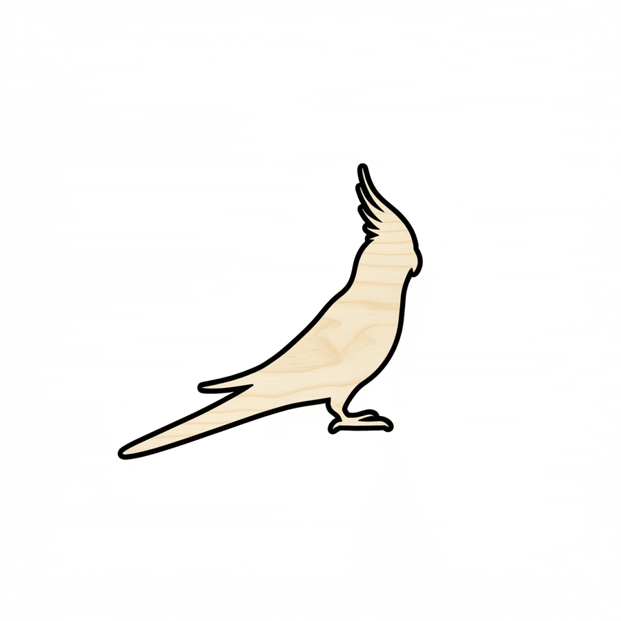 Wood Cockatiel – DIY Wooden Animal Craft Project Supplies 46" Blank Door Hanger Wooden Cutout Cut Outs - Unfinished - NameSigns.com