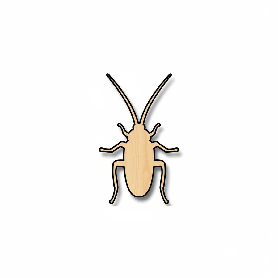Wood Cockroach – Laser Cut Wood Craft Shapes for DIY Projects Blank Door Hanger Wooden Cutout Cut Outs - Unfinished - NameSigns.com