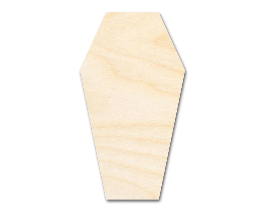 Wood Coffin | Large DIY Wood Cutouts – Laser Cut Craft Shapes Blank Door Hanger Wooden Cutout Cut Outs - Unfinished - NameSigns.com
