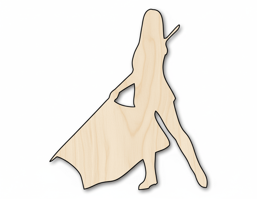 Wood Color Guard Shape DIY Craft Cutout Blank Door Hanger Wooden Cutout Cut Outs - Unfinished - NameSigns.com