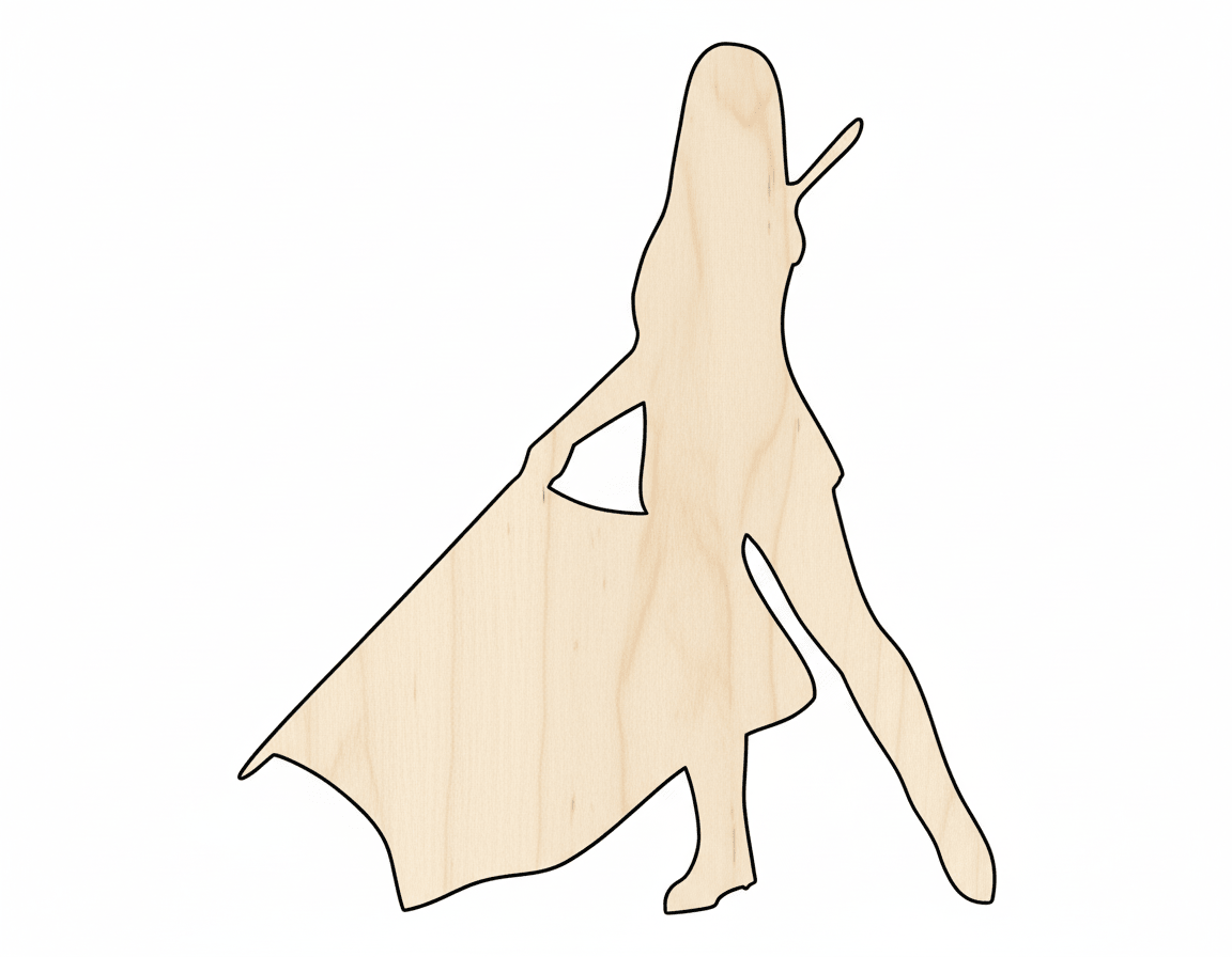 Wood Color Guard Shape DIY Craft Cutout Blank Door Hanger Wooden Cutout Cut Outs - Unfinished - NameSigns.com