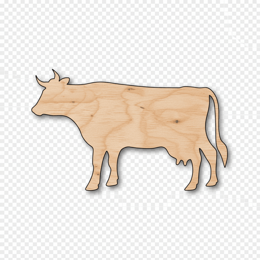 Wood Cow - DIY Wooden Crafts | Farm Animal Cutouts 46 Inch Blank Door Hanger Wooden Cutout Cut Outs - Unfinished - NameSigns.com