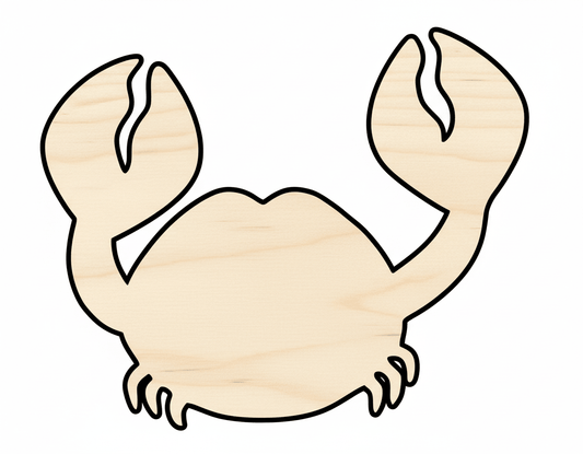 Wood Crab | Baltic Birch Cutout – Paintable Wood Shape for DIY Crafts Blank Door Hanger Wooden Cutout Cut Outs - Unfinished - NameSigns.com