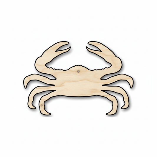 Wood Crab | Nautical Wood Crafts - 46" DIY Wooden Art Cutout Blank Door Hanger Wooden Cutout Cut Outs - Unfinished - NameSigns.com