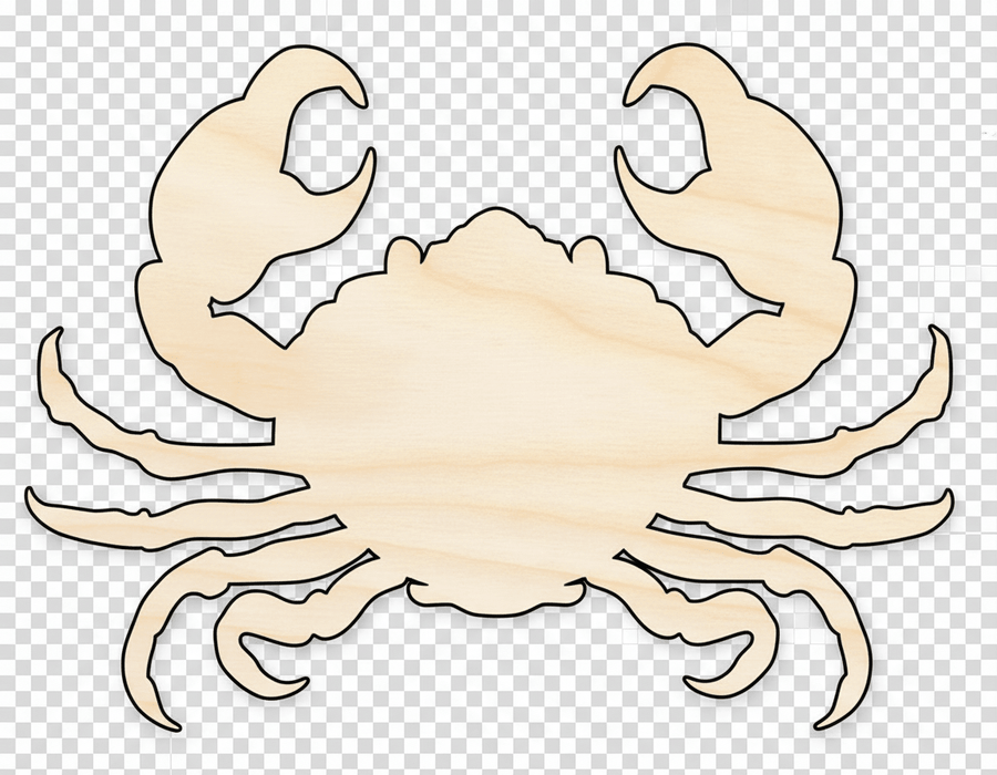 Wood Crab Shape – Baltic Birch Plywood Craft Wood Pieces Blank Door Hanger Wooden Cutout Cut Outs - Unfinished - NameSigns.com