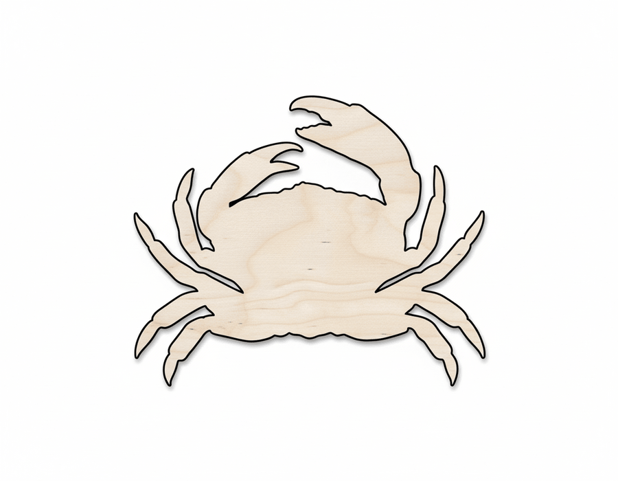 Wood Crab Silhouette - Baltic Birch Plywood DIY Craft Project Supplies 46" Blank Door Hanger Wooden Cutout Cut Outs - Unfinished - NameSigns.com
