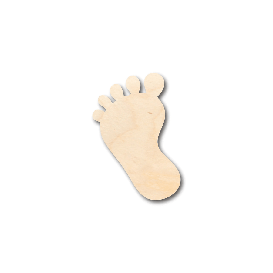 Wood Craft - Baby Foot Cutout | Custom Laser Cut Shapes for DIY Projects Blank Door Hanger Wooden Cutout Cut Outs - Unfinished - NameSigns.com