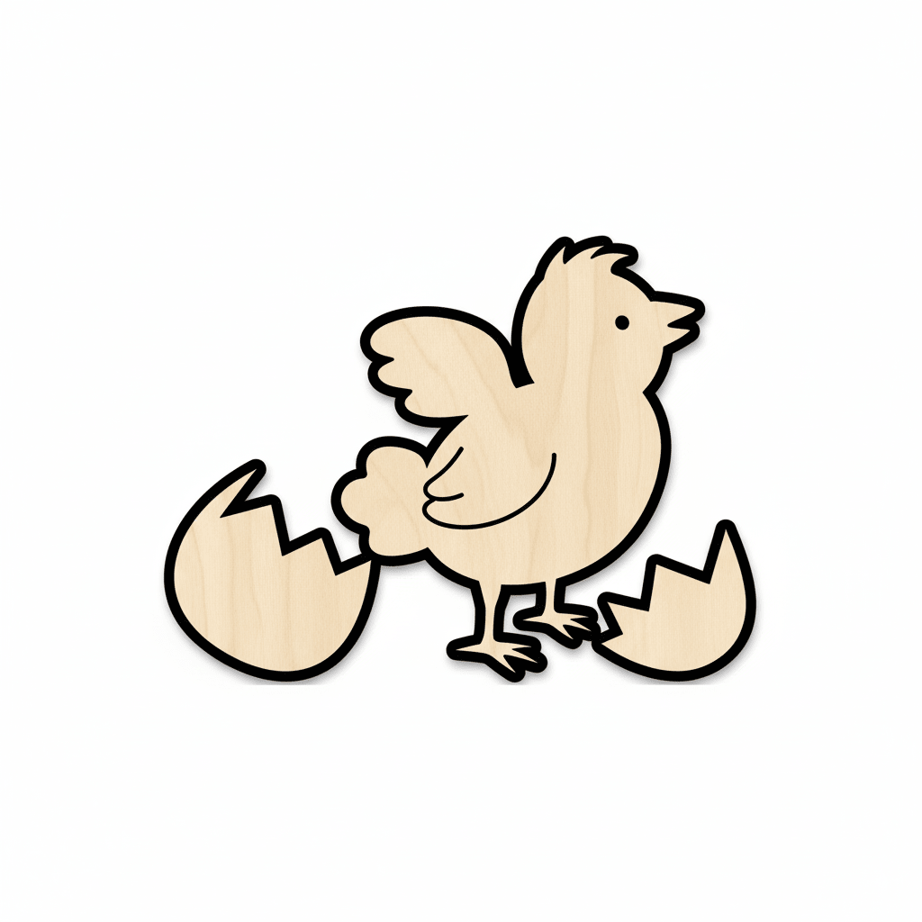 Wood Craft | Birch Plywood Easter Peep Chick Egg Shape – DIY Projects Blank Door Hanger Wooden Cutout Cut Outs - Unfinished - NameSigns.com