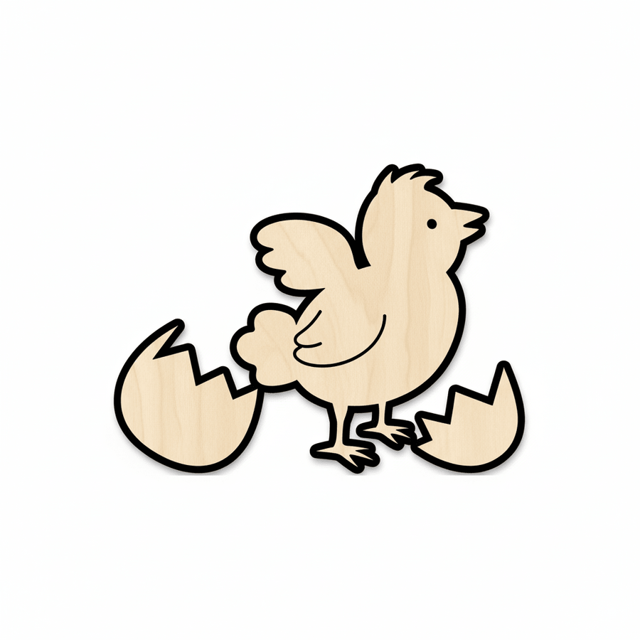 Wood Craft | Birch Plywood Easter Peep Chick Egg Shape – DIY Projects Blank Door Hanger Wooden Cutout Cut Outs - Unfinished - NameSigns.com