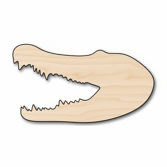 Wood Craft – Crocodile Head Cutout | DIY Wood Project Supplies 46" Blank Door Hanger Wooden Cutout Cut Outs - Unfinished - NameSigns.com