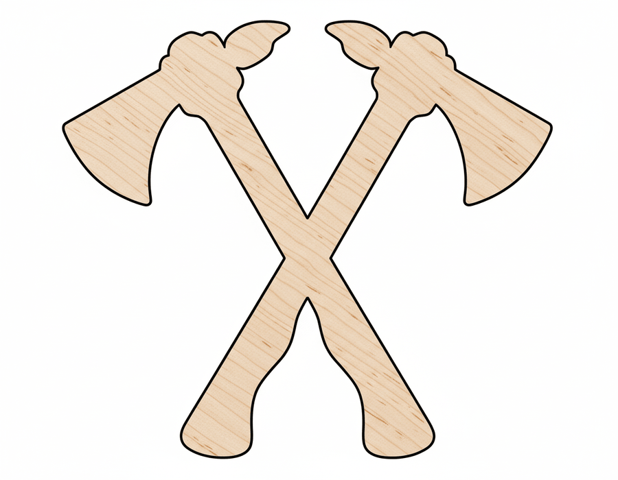 Wood Craft Cutout - Wooden Tomahawk Shape | Baltic Birch Art - NameSigns.com