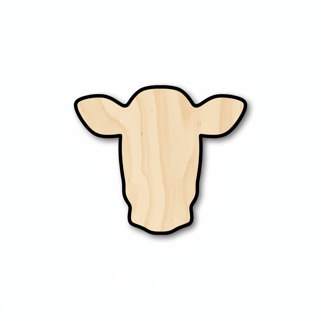 Wood Craft Dairy Cow Shape – DIY Wood Project Supplies 46" Blank Door Hanger Wooden Cutout Cut Outs - Unfinished - NameSigns.com