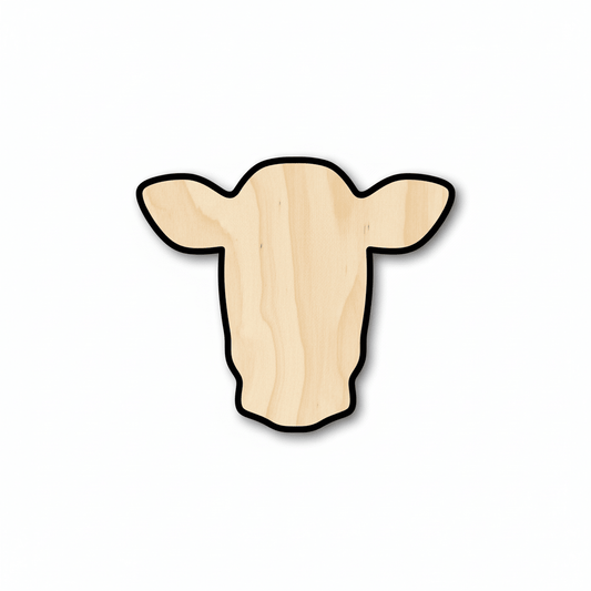Wood Craft Dairy Cow Shape – DIY Wood Project Supplies 46" Blank Door Hanger Wooden Cutout Cut Outs - Unfinished - NameSigns.com