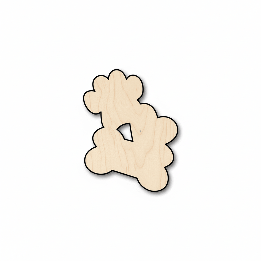 Wood Craft - Dog Paw, Heart & Bone Shapes for DIY Projects | Baltic Birch Blank Door Hanger Wooden Cutout Cut Outs - Unfinished - NameSigns.com