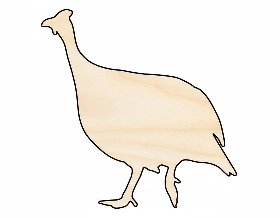 Wood Craft – Guinea Fowl Wooden Animal Cutout | Baltic Birch Plywood Shape Blank Door Hanger Wooden Cutout Cut Outs - Unfinished - NameSigns.com