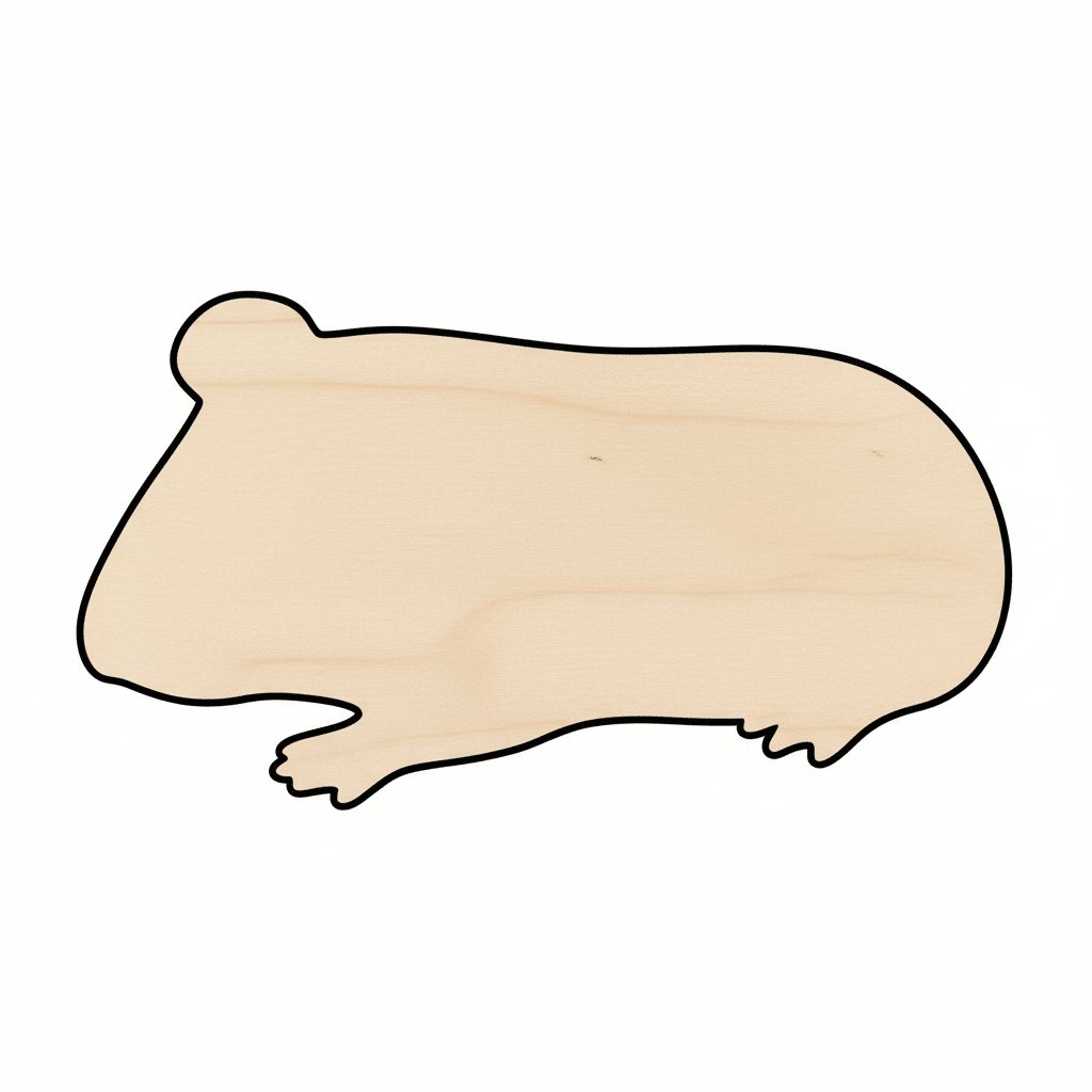 Wood Craft – Guinea Pig Wood Cutout | DIY Wooden Animal Shapes 46" Blank Door Hanger Wooden Cutout Cut Outs - Unfinished - NameSigns.com