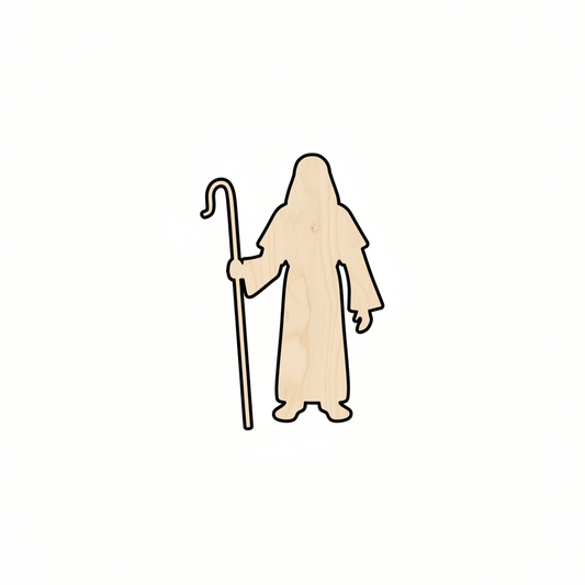 Wood Craft - Shepherd Wood Cutout | Baltic Birch Plywood Shape for DIY Projects Blank Door Hanger Wooden Cutout Cut Outs - Unfinished - NameSigns.com