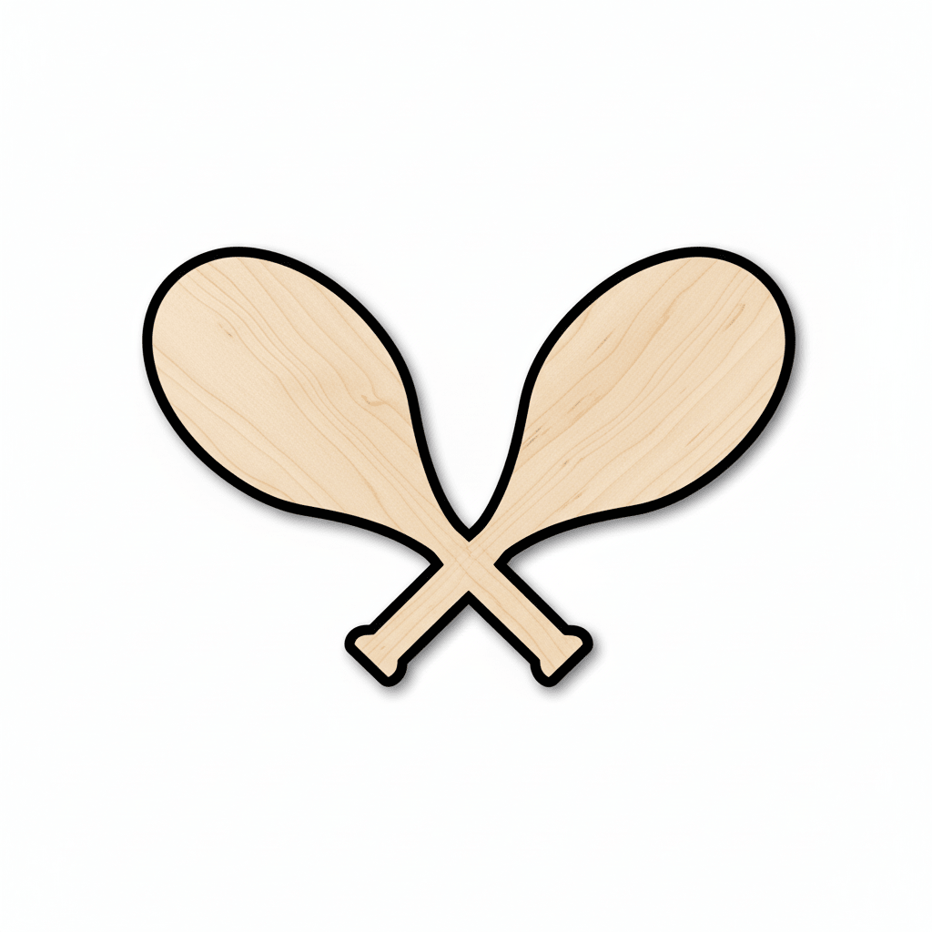 Wood Crafts – Baltic Birch Plywood Crossed Tennis Rackets Cutouts Blank Door Hanger Wooden Cutout Cut Outs - Unfinished - NameSigns.com