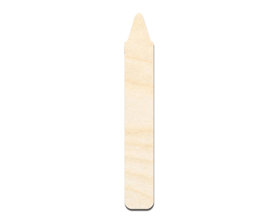 Wood Crayon – Paintable Wood Craft Shapes | Laser Cut DIY Cutouts Blank Door Hanger Wooden Cutout Cut Outs - Unfinished - NameSigns.com