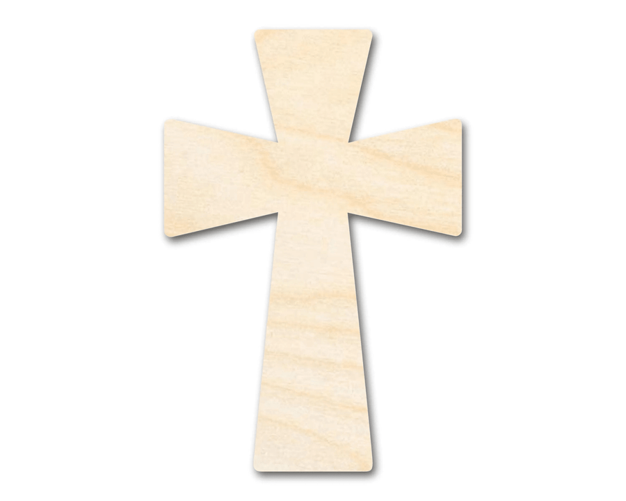 Wood Cross – Germanic Cross Design | Laser Cut Wood Craft Shapes Blank Door Hanger Wooden Cutout Cut Outs - Unfinished - NameSigns.com