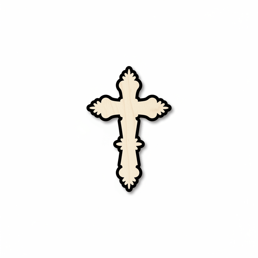 Wood Cross – Laser Cut Crosses for DIY Crafts & Religious Decor Blank Door Hanger Wooden Cutout Cut Outs - Unfinished - NameSigns.com