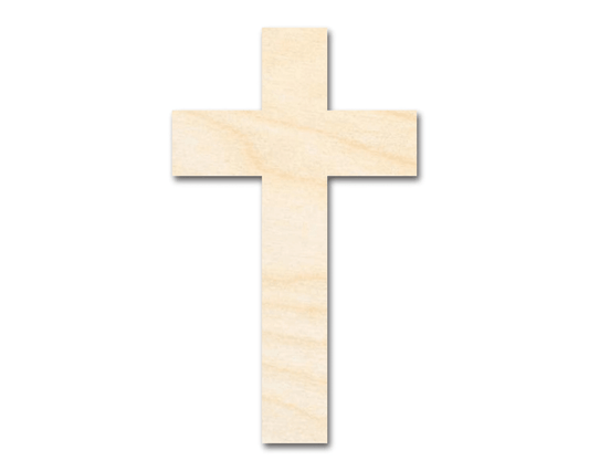 Wood Cross – Laser Cut Wood Craft Cutout | DIY Wooden Cross Kit Blank Door Hanger Wooden Cutout Cut Outs - Unfinished - NameSigns.com