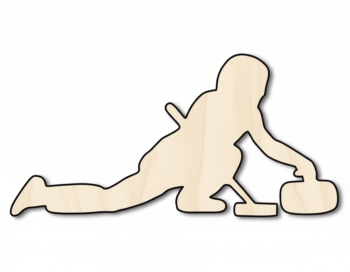 Wood Curling Woman Shape DIY Craft Cutout Blank Door Hanger Wooden Cutout Cut Outs - Unfinished - NameSigns.com