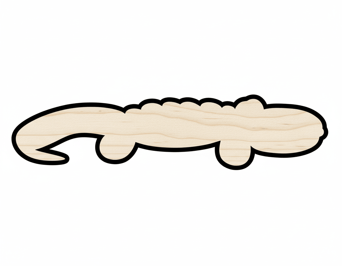 Wood Cutout - Balloon Alligator Shape | Paintable Wood Craft Shapes Blank Door Hanger Wooden Cutout Cut Outs - Unfinished - NameSigns.com