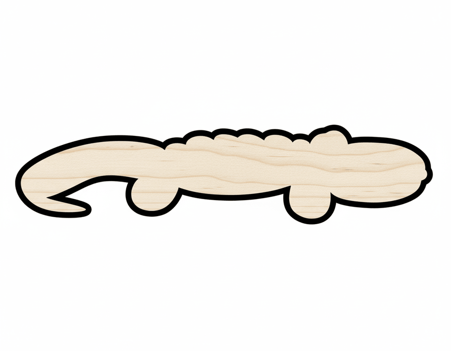 Wood Cutout - Balloon Alligator Shape | Paintable Wood Craft Shapes Blank Door Hanger Wooden Cutout Cut Outs - Unfinished - NameSigns.com