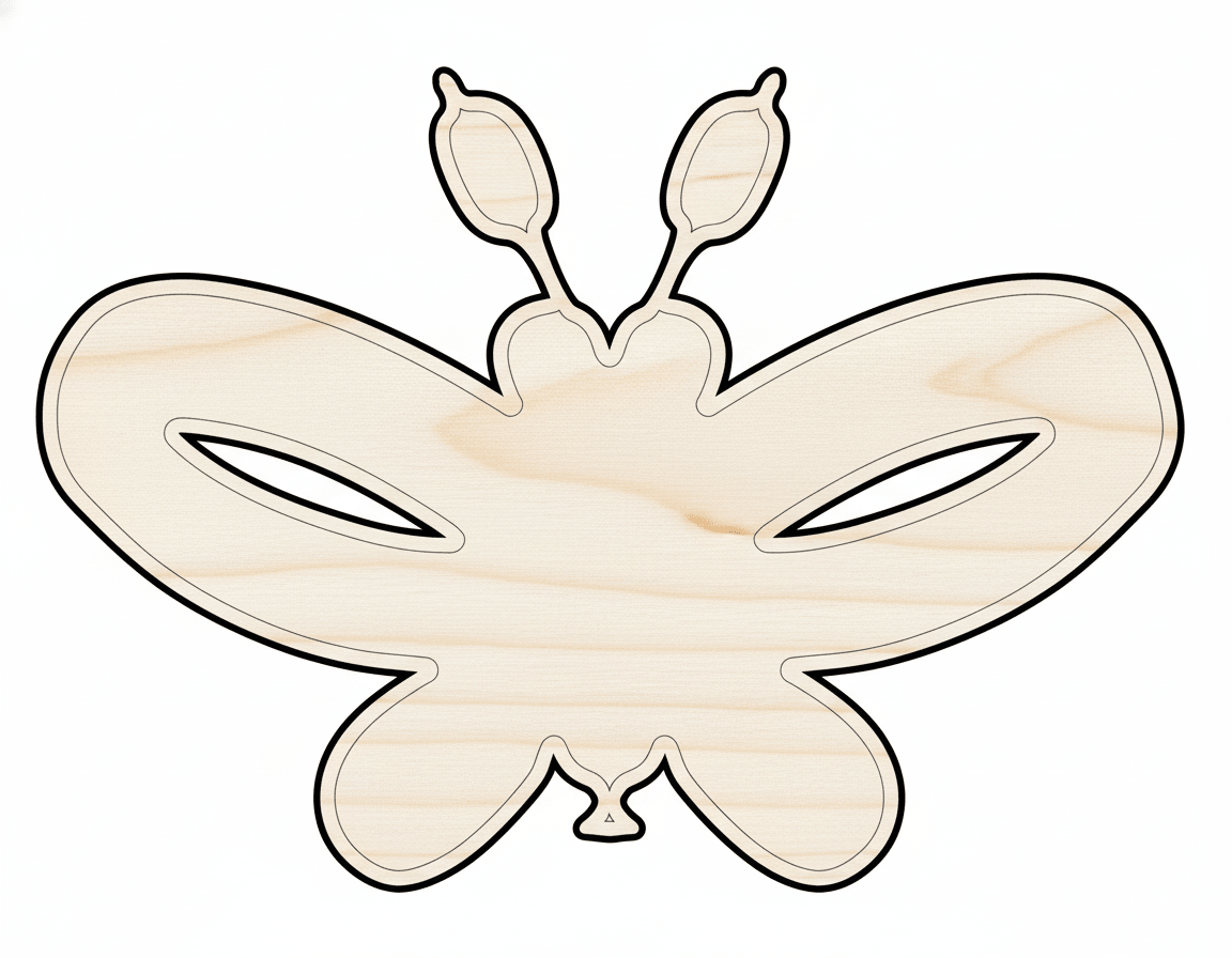 Wood Cutout – Balloon Butterfly Shape | DIY Wood Craft Shapes 46" Blank Door Hanger Wooden Cutout Cut Outs - Unfinished - NameSigns.com