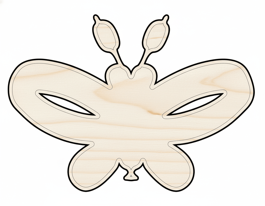 Wood Cutout – Balloon Butterfly Shape | DIY Wood Craft Shapes 46" Blank Door Hanger Wooden Cutout Cut Outs - Unfinished - NameSigns.com