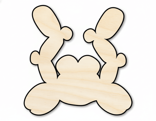 Wood Cutout – Balloon Crab Shape | Paintable Wood Craft Shapes 46" Blank Door Hanger Wooden Cutout Cut Outs - Unfinished - NameSigns.com