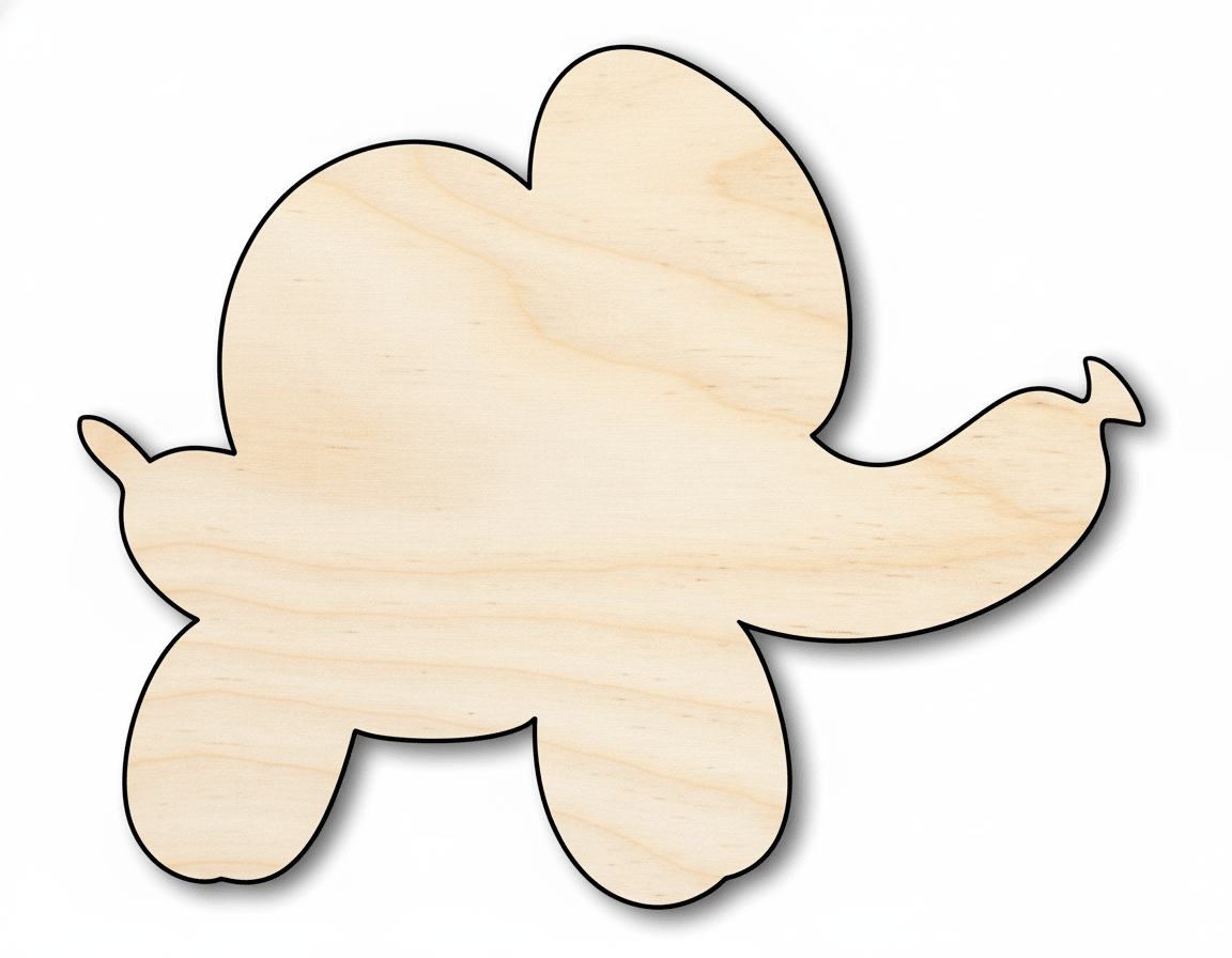Wood Cutout – Balloon Elephant Shape | Baltic Birch Plywood Craft Supply Blank Door Hanger Wooden Cutout Cut Outs - Unfinished - NameSigns.com